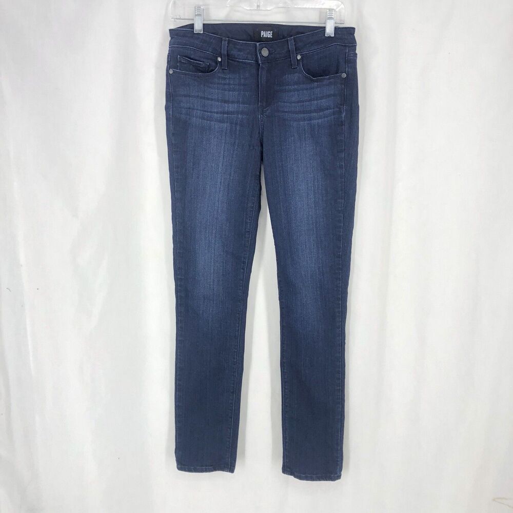 Paige Skyline Skinny Jeans SZ 29 Blue Denim Dark Wash  Stretch Womens 29x29
